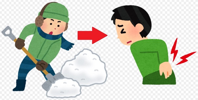 雪かきからの腰痛