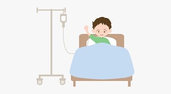 入院中の子供