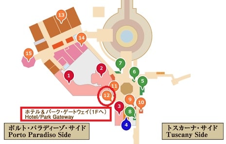 ミラコスタからパークへ